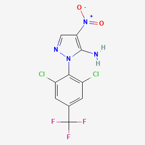 1H-Pyrazol-5-amine, 1-[2,6-dichloro-4-(trifluoromethyl)phenyl]-4-nitro-