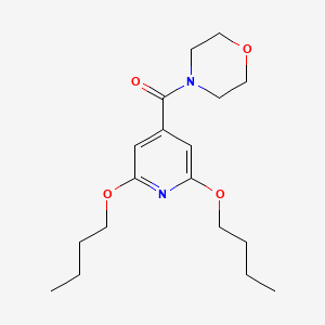 molecular formula C18H28N2O4 B1615075 Morpholine, 4-(2,6-dibutoxyisonicotinoyl)- CAS No. 57803-47-1