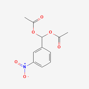molecular formula C11H11NO6 B1615090 3-Nitrobenzylidene di(acetate) CAS No. 29949-19-7