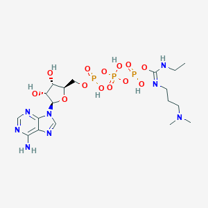 molecular formula C18H33N8O13P3 B161511 Adenosine triphosphate-1-ethyl-3-(3-(dimethylamino)propyl)carbodiimide CAS No. 130096-08-1