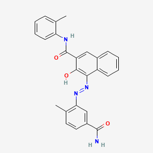 molecular formula C26H22N4O3 B1615127 2-Naphthalenecarboxamide, 4-[[5-(aminocarbonyl)-2-methylphenyl]azo]-3-hydroxy-N-(2-methylphenyl)- CAS No. 68016-06-8