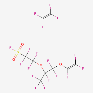 molecular formula C9F18O4S B1615163 Ethanesulfonyl fluoride, 2-[1-[difluoro[(trifluoroethenyl)oxy]methyl]-1,2,2,2-tetrafluoroethoxy]-1,1,2,2-tetrafluoro-, polymer with tetrafluoroethene CAS No. 26654-97-7