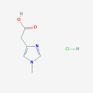 molecular formula C6H9ClN2O2 B161520 2-(1-methyl-1H-imidazol-4-yl)acetic acid hydrochloride CAS No. 35454-39-8