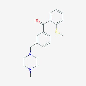 molecular formula C20H24N2OS B1615201 3'-(4-Methylpiperazinomethyl)-2-thiomethylbenzophenone CAS No. 898788-54-0