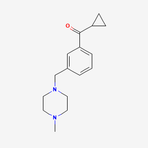 molecular formula C16H22N2O B1615203 Cyclopropyl 3-(4-methylpiperazinomethyl)phenyl ketone CAS No. 898789-39-4
