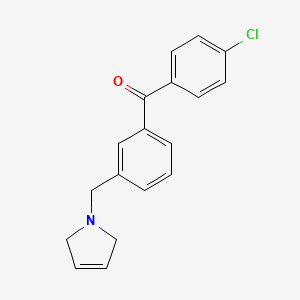 B1615206 (4-Chlorophenyl)(3-((2,5-dihydro-1H-pyrrol-1-yl)methyl)phenyl)methanone CAS No. 898790-04-0