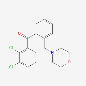 molecular formula C18H17Cl2NO2 B1615207 2,3-Dichloro-2'-morpholinomethyl benzophenone CAS No. 898750-98-6