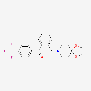 2-[8-(1,4-Dioxa-8-azaspiro[4.5]decyl)methyl]-4'-trifluorobenzophenone