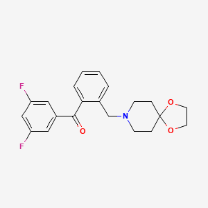3,5-Difluoro-2'-[8-(1,4-dioxa-8-azaspiro[4.5]decyl)methyl]benzophenone