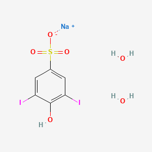 molecular formula C6H7I2NaO6S B1615215 Sozoiodole sodium dihydrate CAS No. 6160-08-3