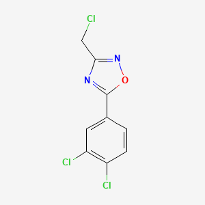 molecular formula C9H5Cl3N2O B1615296 3-(Chloromethyl)-5-(3,4-dichlorophenyl)-1,2,4-oxadiazole CAS No. 287917-57-1