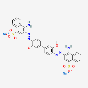 1-Naphthalenesulfonic acid, 3,3'-((3,3'-dimethoxy(1,1'-biphenyl)-4,4'-diyl)bis(azo))bis(4-amino-, disodium salt