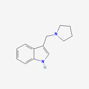 1H-Indole, 3-(1-pyrrolidinylmethyl)-