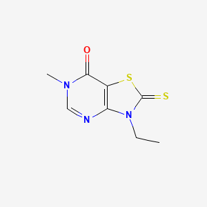 molecular formula C8H9N3OS2 B1615360 3-Ethyl-6-methyl-2-thioxo-2,3-dihydrothiazolo[4,5-d]pyrimidin-7(6H)-one CAS No. 440111-63-7