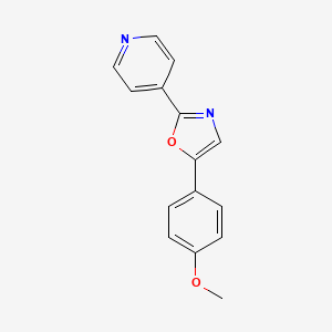 molecular formula C15H12N2O2 B1615362 5-(4-Methoxyphenyl)-2-(pyridin-4-yl)oxazole CAS No. 96753-33-2