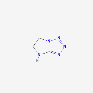 molecular formula C3H5N5 B1615369 3H-Imidazo(1,2-d)tetrazole, 5,6-dihydro- CAS No. 6624-43-7