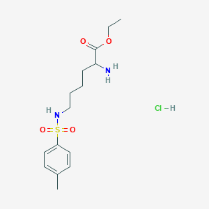 molecular formula C15H25ClN2O4S B161538 Ethyl 2-amino-6-{[(4-methylphenyl)sulfonyl]amino}hexanoate, chloride CAS No. 132567-23-8
