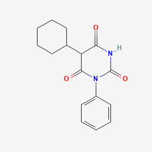 molecular formula C16H18N2O3 B1615381 5-Cyclohexyl-1-phenylbarbituric acid CAS No. 20272-08-6