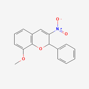 molecular formula C16H13NO4 B1615391 8-methoxy-3-nitro-2-phenyl-2H-chromene CAS No. 57543-87-0