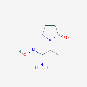 molecular formula C7H13N3O2 B161540 N'-hydroxy-2-(2-oxopyrrolidin-1-yl)propanimidamide CAS No. 126145-45-7