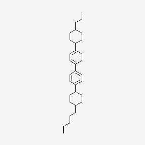molecular formula C32H46 B1615414 [trans(trans)]-4-(4-Pentylcyclohexyl)-4'-(4-propylcyclohexyl)biphenyl CAS No. 80955-71-1