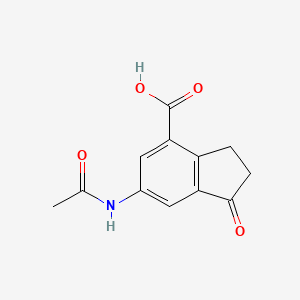 6-Acetamido-1-oxo-2,3-dihydro-1H-indene-4-carboxylic acid