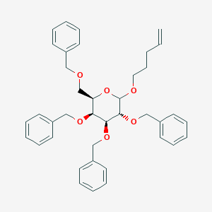 molecular formula C39H44O6 B161543 Pent-4-enyl-2,3,4,6-tetra-O-benzyl-D-galactopyranoside CAS No. 131684-77-0