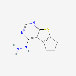molecular formula C9H10N4S B1615437 (2,3-Dihydro-1H-8-thia-5,7-diaza-cyclopenta[a]inden-4-yl)-hydrazine CAS No. 303798-10-9