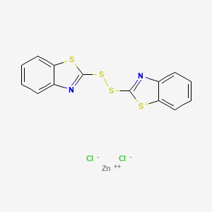 molecular formula C14H8Cl2N2S4Zn B1615462 ZINC chloride-2,2'-disulfanediylbis-1,3-benzothiazole(1:2:1) CAS No. 22405-83-0