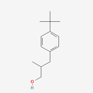 molecular formula C14H22O B1615464 Benzenepropanol, 4-(1,1-dimethylethyl)-beta-methyl- CAS No. 56107-04-1