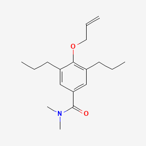 molecular formula C18H27NO2 B1615471 Benzamide, 4-allyloxy-N,N-dimethyl-3,5-dipropyl- CAS No. 7192-53-2
