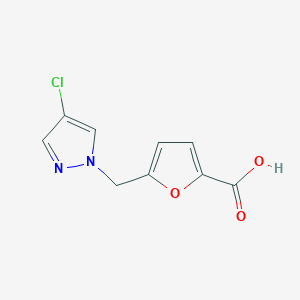 5-[(4-Chloro-1H-pyrazol-1-yl)methyl]-2-furoic acid