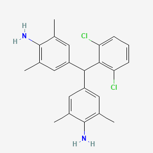 molecular formula C23H24Cl2N2 B1615518 4,4'-[(2,6-Dichlorophenyl)methylene]bis[2,6-xylidine] CAS No. 65151-59-9