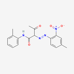 molecular formula C18H18N4O4 B1615530 2-((4-Methyl-2-nitrophenyl)azo)-oxo-N-(o-tolyl)butyramide CAS No. 6486-24-4