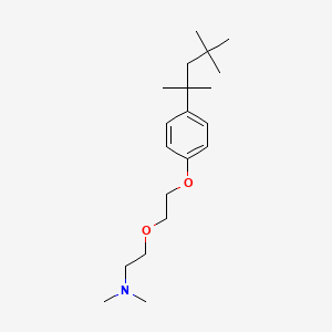 molecular formula C20H35NO2 B1615545 Ethanamine, N,N-dimethyl-2-(2-(4-(1,1,3,3-tetramethylbutyl)phenoxy)ethoxy)- CAS No. 5442-83-1