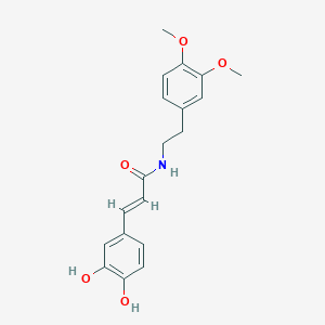 molecular formula C19H21NO5 B161555 (E)-3-(3,4-dihydroxyphenyl)-N-[2-(3,4-dimethoxyphenyl)ethyl]prop-2-enamide CAS No. 136944-24-6
