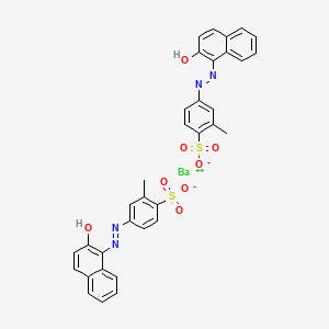 molecular formula C34H26BaN4O8S2 B1615550 barium(2+);4-[(2-hydroxynaphthalen-1-yl)diazenyl]-2-methylbenzenesulfonate CAS No. 5850-87-3