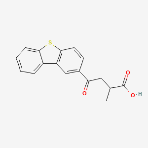 molecular formula C17H14O3S B1615608 GAMMA-OXO-alpha-METHYL-2-DIBENZOTHIOPHENEBUTYRIC ACID CAS No. 26139-07-1