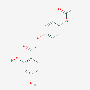 molecular formula C16H14O6 B161561 Ethanone, 2-(4-(acetyloxy)phenoxy)-1-(2,4-dihydroxyphenyl)- CAS No. 137987-93-0