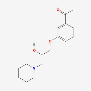 molecular formula C16H23NO3 B1615697 3'-((2-Hydroxy-3-piperidino)propoxy)acetophenone CAS No. 63990-51-2
