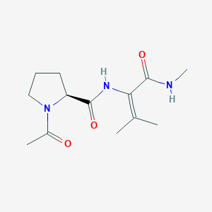 molecular formula C13H21N3O3 B161570 Acetylprolyl-alpha,beta-dehydrovaline methylamide CAS No. 132168-80-0