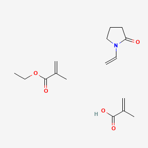 molecular formula C16H25NO5 B1615738 1-ethenylpyrrolidin-2-one;ethyl 2-methylprop-2-enoate;2-methylprop-2-enoic acid CAS No. 26589-26-4