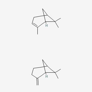 molecular formula C20H32 B1615741 BICYCLO3.1.1HEPT-2-ENE, 2,6,6-TRIMETHYL-, POLYMER WITH 6,6-DIMETHYL-2-METHYLENEBICYCLO3.1.1HEPTANE CAS No. 31393-98-3