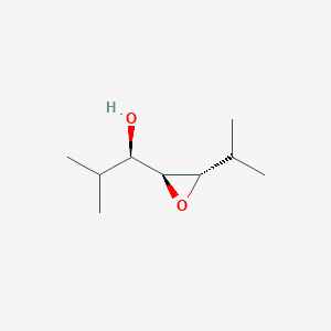 molecular formula C9H18O2 B161575 Oxiranemethanol,alpha,3-bis(1-methylethyl)-,[2alpha(S*),3bta]-(9CI) CAS No. 134175-90-9