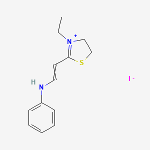 molecular formula C13H17IN2S B1615761 Thiazolium, 3-ethyl-4,5-dihydro-2-[2-(phenylamino)ethenyl]-, iodide CAS No. 63870-40-6
