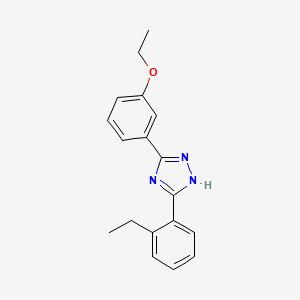 molecular formula C18H19N3O B1615762 s-Triazole, 5-(m-ethoxyphenyl)-3-(o-ethylphenyl)- CAS No. 85303-98-6