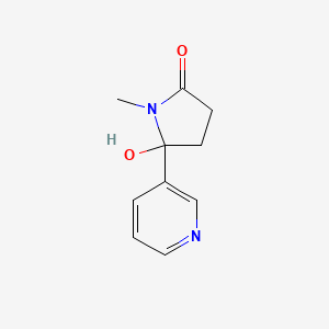 5-Hydroxy-1-methyl-5-pyridin-3-ylpyrrolidin-2-one
