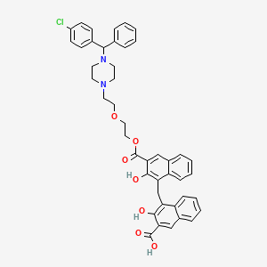 4-[[3-[2-[2-[4-[(4-Chlorophenyl)-phenylmethyl]piperazin-1-yl]ethoxy]ethoxycarbonyl]-2-hydroxynaphthalen-1-yl]methyl]-3-hydroxynaphthalene-2-carboxylic acid