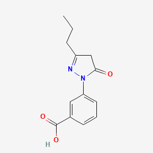 3-(5-oxo-3-propyl-4,5-dihydro-1H-pyrazol-1-yl)benzoic acid