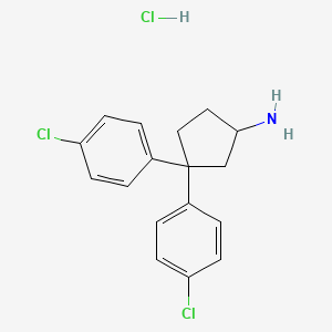 3,3-Bis(4-chlorophenyl)cyclopentanamine hydrochloride